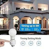 DEWENWILS Dusk to Dawn Light Bulb Sockets, E26 Light Sensor Socket with Timer, Light Socket Indoor/Outdoor for Porch Garage Garden Patio Waterpoof Lights, 2 Pack, ETL Listed