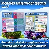 5 in 1 Aquarium Test Strips Kit for Freshwater & Saltwater - Water Fish Tank Tester for pH, Carbonate, General Hardness, Nitrite & Nitrate - 100 Count