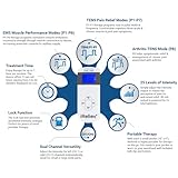 iReliev Wireless TENS + EMS Therapeutic Wearable System Wireless TENS Unit + Muscle Stimulator Combination for Pain Relief, Arthritis, Muscle Strength, Case & 4 Receiver Pods