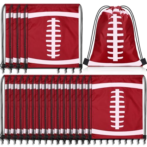 Shappy 20 Pieces Large Basketball Drawstring Bag Sport Football Bags Backpack Goodie Bags Favors for Kids, 13 x 17 Inch