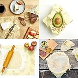 Bee's Wrap Reusable Beeswax Food Wraps Made in the USA, Eco Friendly Beeswax Wraps for Food, Sustainable Organic Cotton Wraps, XXL Cut To Size Wax Paper Roll, Honeycomb