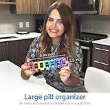 Extra Large Weekly Pill Organizer 2 Times A Day - Airtight Pill Box 7 Day - Am Pm Vitamin Case - Medicine Container Two Week Supplement Holder Daily Medication Storage XL Twice Med Sorter Cute