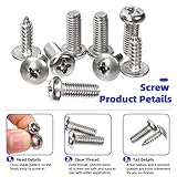 Glarks 183Pcs 11 Sizes Automotive U-Clips & Screws Assortment Kit, U-Style Clip-On Nuts Auto Car Clip Fasteners with Phillips Screws Kit for Engine Fender Bumper Dash Interior Trim Panels