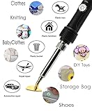 Tiny Iron,Mini Iron for Crafts 80W Mini Small Iron Patch Clothes T Shirts Shoes Clothes and Hats Portable and Easy Iron Supplies Adjustable Temperature (Black)