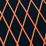 KT GuoMei 102.3" X45.2” Diamond Pattern Sea Deck Self-Adhesive Boat Flooring Eva Foam Decking Marine Non-Slip for Motorboat Fishing Boat Yach (102.3" X 37.7", Black and Orange)