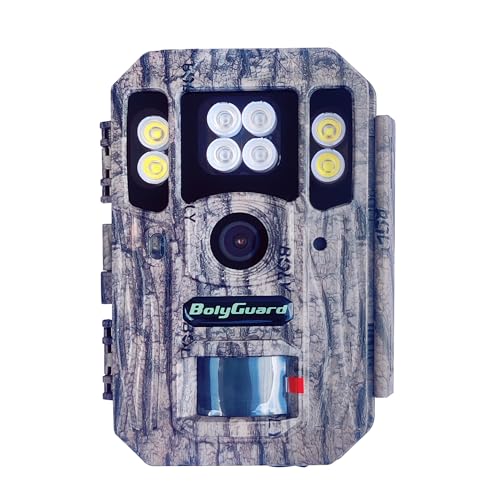 Boly Trail Camera 56MP 4K HD Game Camera Waterproof Wildlife Scouting Hunting Cam with Infrared Sensor Night Vision Motion Activated 110° Wide Angle Lens 2.0” LCD IR LEDs no Glow PV Support