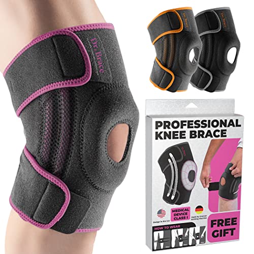 DR. BRACE ELITE Knee Brace with Side Stabilizers & Patella Gel Pads for Maximum Knee Pain Support and fast recovery for men and women-Please Check How To Size Video (Orion's, Medium)