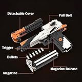 Zorwlodc Desert Eagle Simulated Shooting Toy with Bullets, Shootable Desert Eagle Building Block, 700 PCS, Compatible with Lego