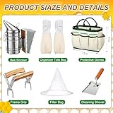 Leriton 30 Pcs Beekeeping Supplies Tools Bee Suit Bee Keeping Starter Kit Bee Keeper Starting Kit Bee Keeping Supplies All Bee Hive Supplies Bee Hives Boxes Starter Kit for Beekeeper Men Women (XL)