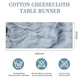 10 Pack 120inch Dusty Blue Cheesecloth Table Runner - 10Ft Long Cotton Gauze Table Runner Set for Weddings Bridal Parties and Baby Showers Decoration- Elegant Baby Blue Table Cloth