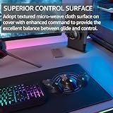 KTRIO Large Gaming Mouse Pad with Superior Micro-Weave Cloth, Extended Desk Mousepad with Stitched Edges, Non-Slip Base, Water Resist Keyboard Pad for Gamer, Office & Home, 31.5 x 11.8 in, Black