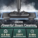 Steam Cleaner with 28 Accessories for Home, 1800W Powerful Multipurpose Steam Mop with 1.5L Tank for Floor Cleaning, Chemical-Free Heavy Duty Steamer for Cleaning Floors, Couch, Tile, Grout and Car