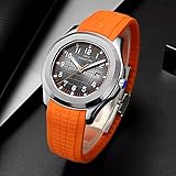 TIME WARRIOR Patek Style 2021 LGXIGE Brand Luxury Fashion Casual Watch AAA Men's Wrist Watch wristwatches (Orange)