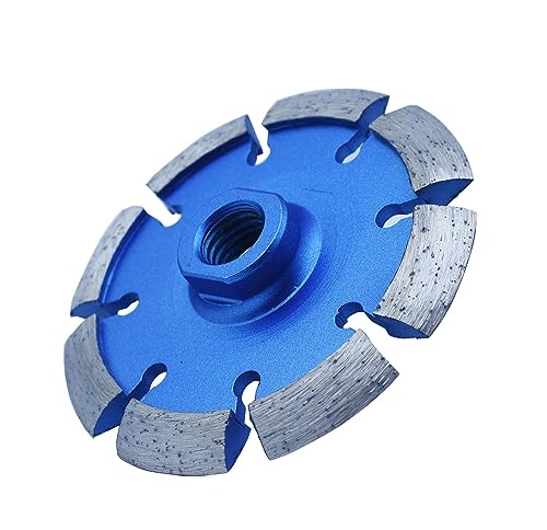 4 Inch 0.375" Width 5/8"-11 Arbor Diamond Crack Chaser Grinidng Wheel for Concrete, 0.375 Inch Thick Segments Diamond Mortar Joint Raking Blade (4" x 0.375")