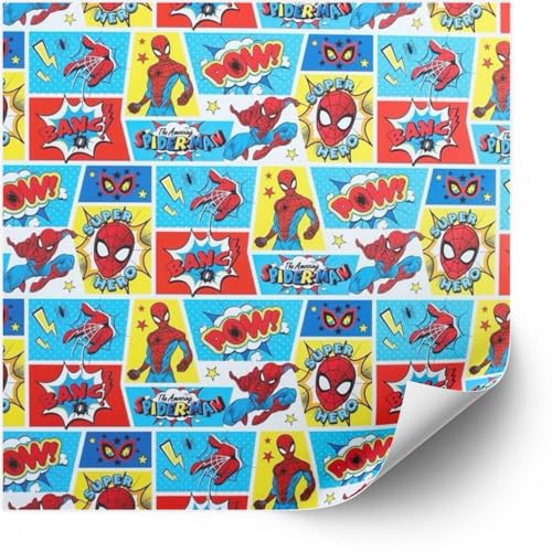 Superhero Pattern Vinyl HTV, Spidyman Iron on Vinyl, Heat Transfer Tape Provided, 3 Sheets, 12" x 12 inch, Perfect for DIY Crafters, Silhouette Cricut Cutting Machine Compatible (67D7)