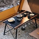 Naturehike Folding IGT Camping Table, Portable Outdoor IGT Cook System, Ultralight Aluminum Camp Table with Carry Bag for Car Camping Picnic RV Trip Patio Backyard BBQ