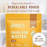 Judee's Gluten Free Dried Egg White Protein Powder 2 lb - Pasteurized, USDA Certified - Non-GMO, Gluten-Free & Nut-Free - Just One Ingredient - Made in USA - Egg Protein Powder