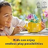 LEGO Creator 3 in 1 Flowers in Watering Can Building Toy Set - Fun, Creative Activity for Kids, Girls and Boys, Ages 8+ - Options to Build Rain Boots or Birds - 31149