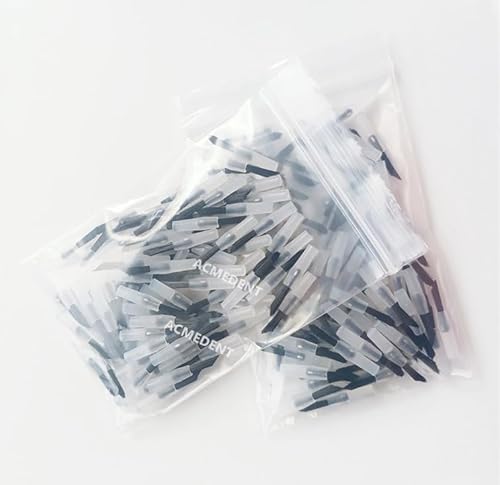ACMEDENT 500~1000 Composite Micro Applicator Brush Tips Dental Mini Brushes Disposable Tip Black Hair White Handle (Mini Brushes x1000 Handle X10)