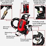 Adam's Polishes Electric Pressure Washer 2.0, Powerful 1.4 GPM 2000 PSI Car Pressure Washer Sprayer, Snub Nose & Tip Attachment, Use,Car Soap, Patio Boat RV Motorcycle Car Garage Deck (2.0 Machine)