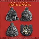 Real Screaming Aztec Death Whistle from ZBOSS by ITZCOEHUA - Loudest Authentic Human Sounding Screams 125+ Decibels Loud, Collectible, Aztec Design in Black Obsidian, Self defense