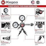 Kegco Premium Commercial Grade Dual Gauge Two Product CO2 Draft Beer Regulator