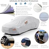 EzyShade 10-Layer Car Cover Waterproof All Weather. See Vehicle Size-Chart for Accurate Fit. Outdoor Full Exterior Covers for Automobiles Sedan Hatch SUV Rain Sun Protection. Size A6 (See Size Chart)