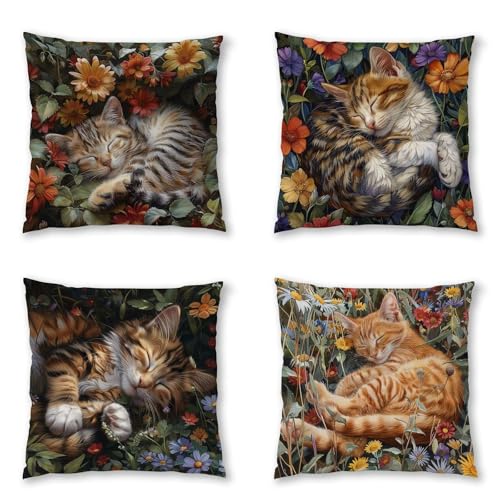 Animal Pillow Covers 32x32 inch, Green Throw Pillow Covers, Set of 4 Outdoor Decorative Soft Velvet, Double-Sided Designs for Home Decor Living Room Decor, Gifts (Pillow Inserts Not Included) L-4060