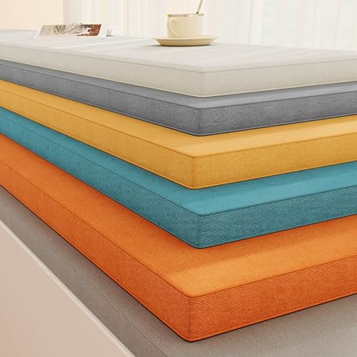 Custom Bay Window Cushions Indoor Trapezoid Angled Shape Furniture Bench Seat Cushion Non-Slip Bottom Chair Pads for Living Room Bedroom Dining Room
