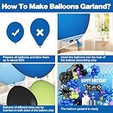 Video Game Balloon Arch Garland Kit, Blue Purple Green Black Party Balloons with 2Pcs Game Handle Foil Balloons for Video Game Theme Birthday Party Boys Game Night Decor