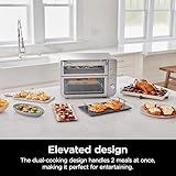 Ninja Double Stack XL Countertop Oven & Air Fryer, 12-in-1, Flexdoor, FlavorSeal, SMART FINISH with DualZone Technology, Countertop Oven, Air Fryer, Bake, Broil, Reheat, Pizza, Stainless Steel, DCT601