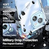 TAURI 3 in 1 for iPhone 14 Case Clear, [Not Yellowing] with 2X Screen Protectors, [Military-Grade Drop Protection] Shockproof Slim 14 Cover 6.1 Inch