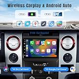 9 Inch Android Car Radio 2+32GB Double Din Stereo with Wireless CarPlay & Android Auto | GPS Navigation FM WiFi BT Dual USB AHD Camera,Universal Touch Screen for Car Upgraded