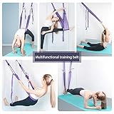 UrbanGIow Yoga Swing Set Yoga Stretching Strap Leg Waist Back Bend Auxiliary Adjustable Height Yoga Stretch Band Aerial Hammock Inversion Swing Sling Hammock Lower Waist Trainer Belt