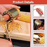 Corn Sheller Machine, Hand Crank Corn Stripping Tool Dry Corn Sheller for Popcorn Corn Thresher Corn Cob Stripper Tool Corn Peeler Thresher Shucker for Home Kitchen