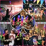 Lydazlab Foam Glow Sticks, 110PCS LED Foam Light Up Sticks Bulk, Wedding Glow Party Supplies with 3 Modes Flashing, Glow in the Dark Party Favors for Birthday, Valentines, Carnival, Rave, Classroom