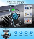 Wireless Car Charger, MOKPR 15W Fast Charging Auto-Clamping Car Charger Phone Mount Air Vent Cell Phone Holder Compatible iPhone 16/15/14/13/13 Pro/12 pro/12/11, Samsung Galaxy S23/S22/S21/S20, etc