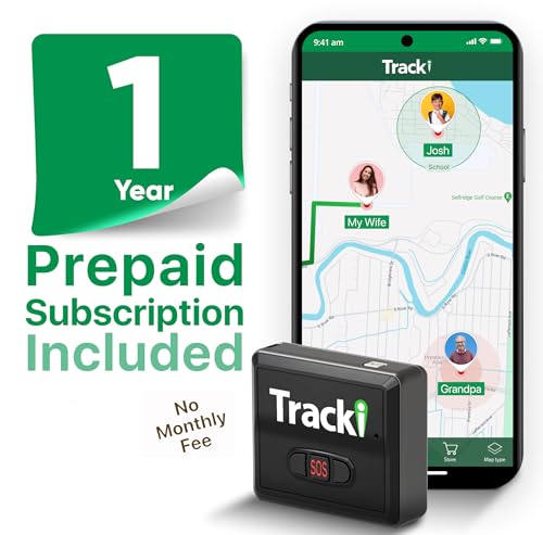 Tracki GPS Tracker for Vehicles No Monthly fee, USA Made Tech. 4G LTE Car GPS Tracking Device. Unlimited Distance, US & Worldwide. Small Portable Real time Mini Magnetic. with 12 Month Subscription