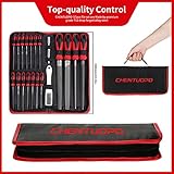 57Pcs Metal & Wood File Rasp Set,Grade T12 Forged Alloy Steel, Half-round/Round/Triangle/Flat 4pcs Large Tools, 14pcs Needle Files and a pair of Electric Files, a brush and 36pcs emery papers