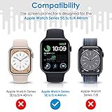 UniqueMe 6 Pack for Apple Watch Screen Protector 44mm, Apple Watch SE Series 6/5/4 Screen Protector [Upgrade Flexible Film] Anti-Scratch [Non-Bubbles] Soft HD TPU Clear Film for iWatch 44mm