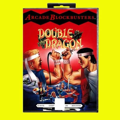 Double Dragon Game Cartridge 16 Bit MD Game Card With Retail Box For Sega Mega Drive
