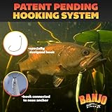 Banjo Minnow Silver Minnows + Lifelike Lure for All Fish + Durable Material That Catches Fish + Freshwater & Saltwater Fishing Lure + Hooks & Anchors