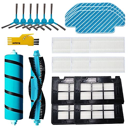 aoteng Replacement Accessories Kit for Cecotec Conga 7090 6090 6490 5490 5090 Robot Vacuum Cleaner 21 Packs Main Brush & Filter & Side Brush & Mop Cloth