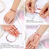 Evil Eye Bracelets Pulsera Mal De Ojo Kabbalah Red String Bracelet for Protection Nazar Amulet Back to School Gifts for Mom Mommy Daughter Son Family Men Boys Parents