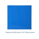 LVHERO Classic Baseplates Building Plates for Building Bricks 100% Compatible with All Major Brands-Baseplate, 10" x 10", Pack of 16 (Blue)