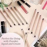 Bokon 50 Pcs Eyeshadow Smudge Brush 2 in 1 Brush 2 Double Ended Concealer Brush Under Small Soft Firm Pointed Foundation Makeup Applicator for Blending Eye Shadow Liner