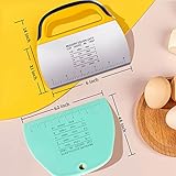 YGDZ Dough Scraper 2 PCS, Stainless Steel Bench Scraper With Grip, Plastic Dough Cutter with Measuring Scale, Multipurpose Pizza Cutter, Pastry Scraper, Bread Scraper for Baking, Dough, Cake