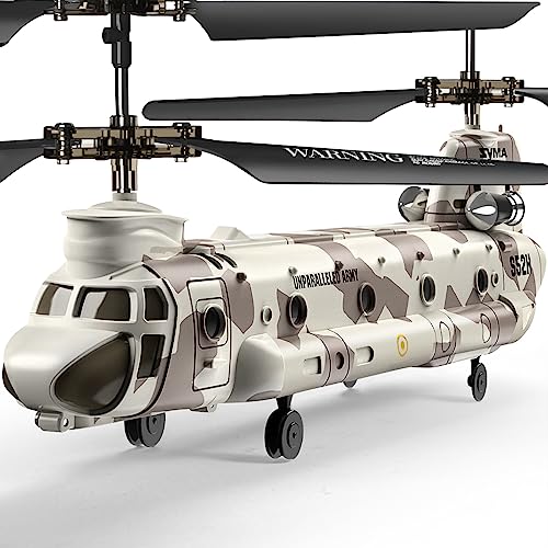 SYMA Remote Control Helicopter, S52H Military Transport RC Helicopters with Altitude Hold, One Key take Off/Landing, LED Light, Low Battery Reminder, Army Toys for Kids and Military Fans