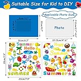 30 Pcs Summer Craft Kits for Preschool Kids First Day of School DIY Paper Picture Frame Craft Art Craft Kindergarten Home Classroom Indoor Activities Game Summer Party Favor Decor