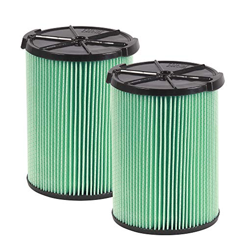 WORKSHOP Wet/Dry Vacs Vacuum Filters WS23200F2 HEPA Media Filter For Shop Vacuum Cleaner (2pk - HEPA Media Filter For Wet/Dry Vacuum Cleaner) Fits WORKSHOP 5-Gallon to 16-Gallon Shop Vacuum Cleaners